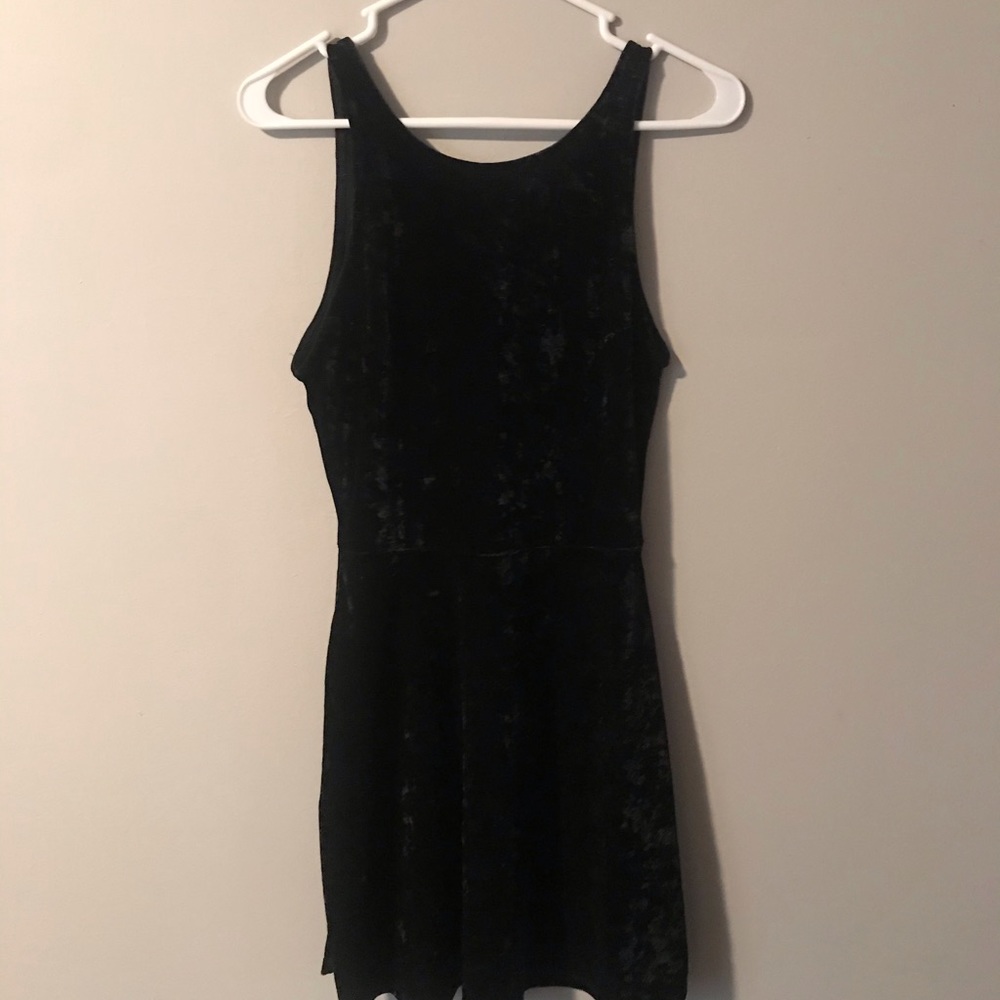 Black velvet dress